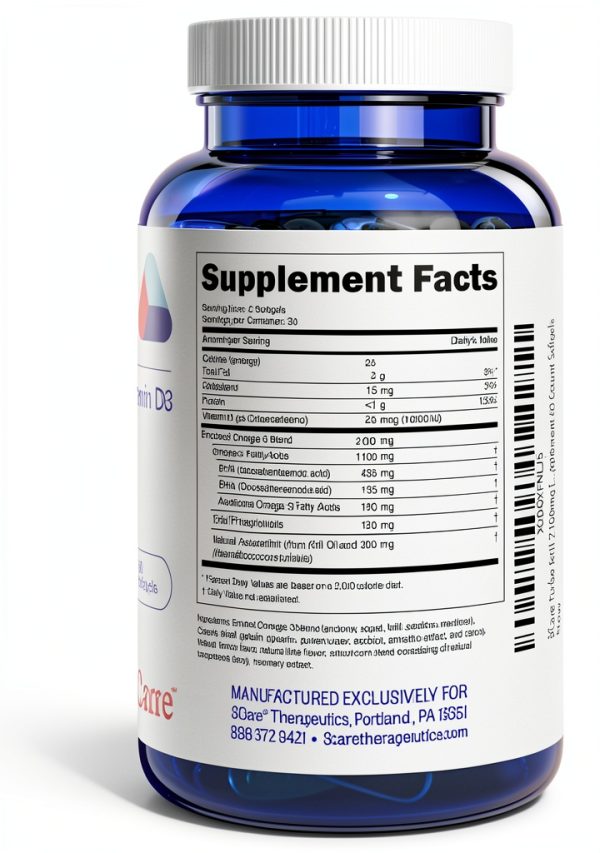 Krill Oil Supplement High Omega3 EPA DHA Vitamin D-1