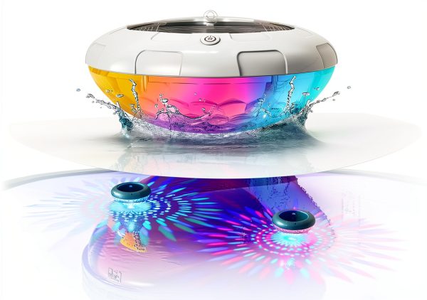 LENONE Solar Floating Pool Lights White Modern LED-7