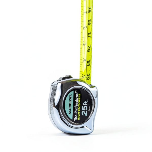 Komelon Tape Measure High Visibility Nylon Blade Slide Lock-4