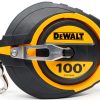 DEWALT Tape Measure 100ft Yellow Durable Rubber Case-0