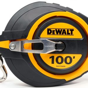 DEWALT Tape Measure 100ft Yellow Durable Rubber Case-0