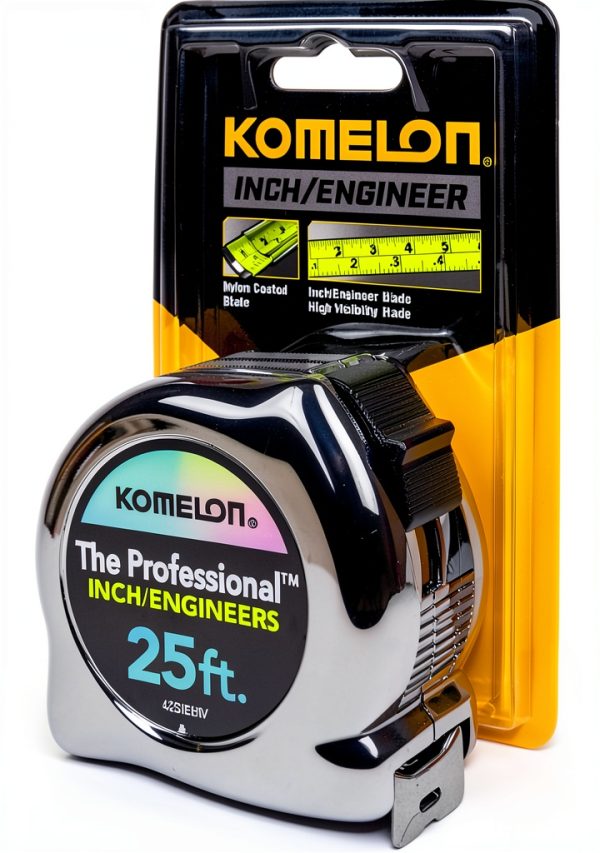 Komelon Tape Measure High Visibility Nylon Blade Slide Lock-3
