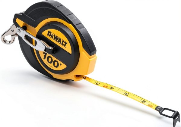 DEWALT Tape Measure 100ft Yellow Durable Rubber Case-1