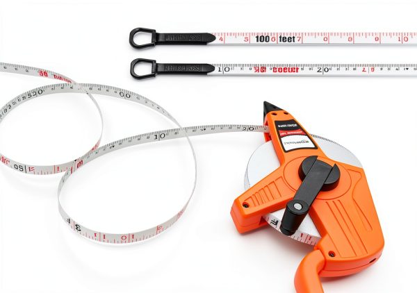 Amazon Basics Measuring Tape Reel Orange 100 Foot Fiberglass-2