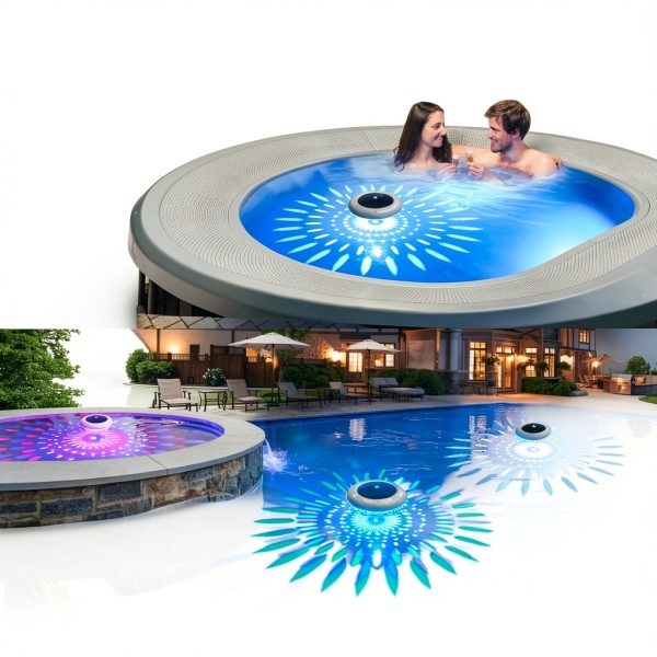 LENONE Solar Floating Pool Lights White Modern LED-2