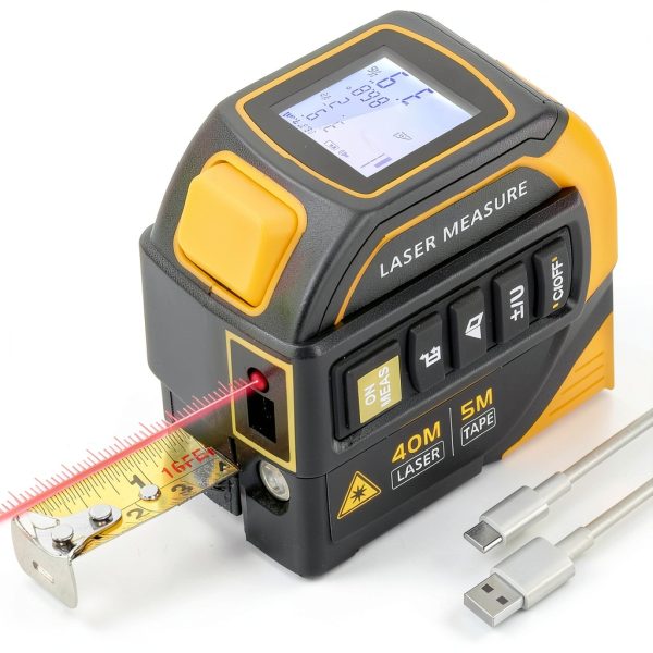 Edovaf Laser Tape Measure 130ft High Precision Self Locking-0