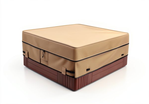 ULTCOVER Hot Tub Cover Brown Polyester Square-1