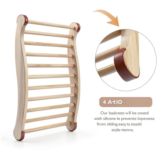 TOLHYUN Sauna Backrest Natural Wood Ergonomic-2
