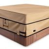ULTCOVER Hot Tub Cover Brown Polyester Square-0