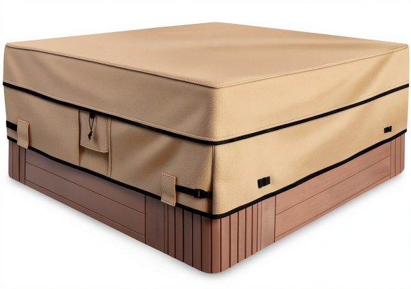 ULTCOVER Hot Tub Cover Brown Polyester Square-0