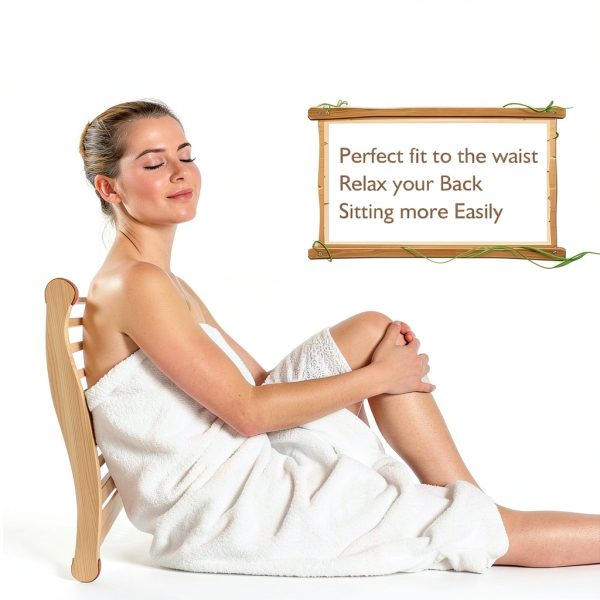 TOLHYUN Sauna Backrest Natural Wood Ergonomic-1