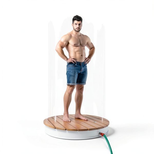 Portable Camping Shower Bsteciar Adjustable Height Non‑Slip Foot Wheel-6