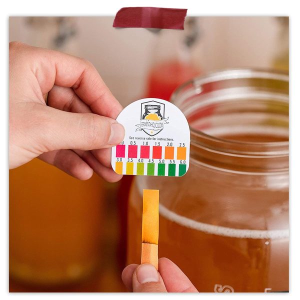 Kombucha pH Test Strips Fermentaholics 15ft Roll 180 1‑inch Strips-3