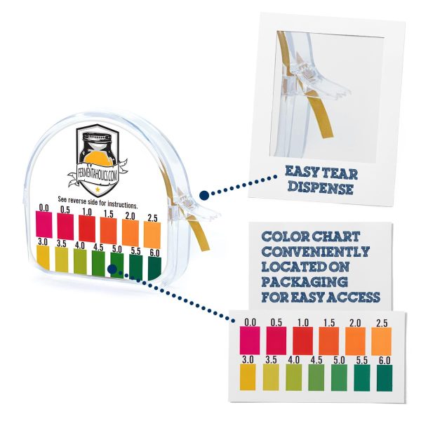 Kombucha pH Test Strips Fermentaholics 15ft Roll 180 1‑inch Strips-5