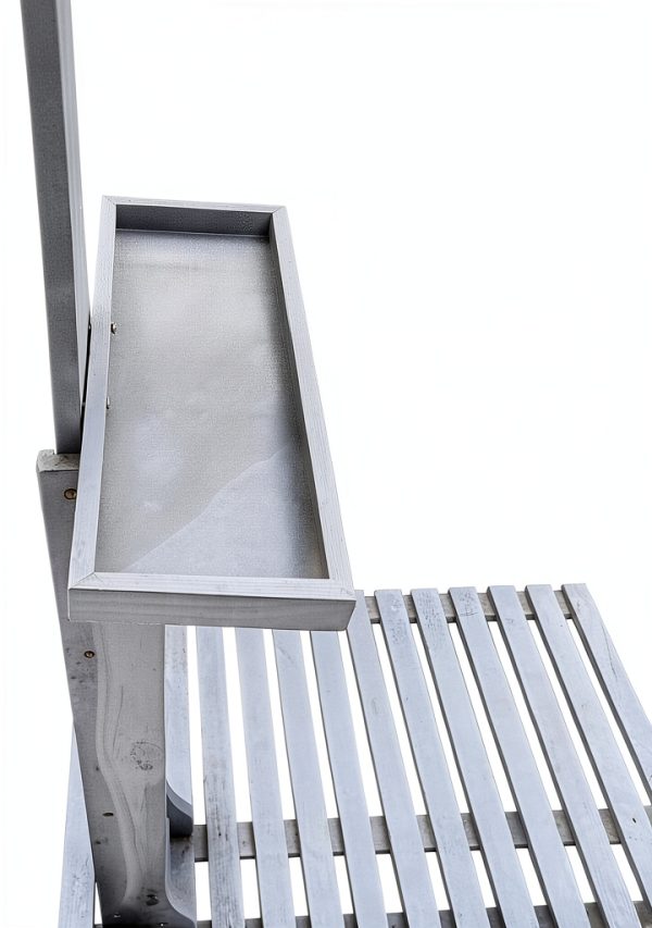 Outdoor Shower TURRIDU Station with Adjustable Pressure Shelf Gray-5