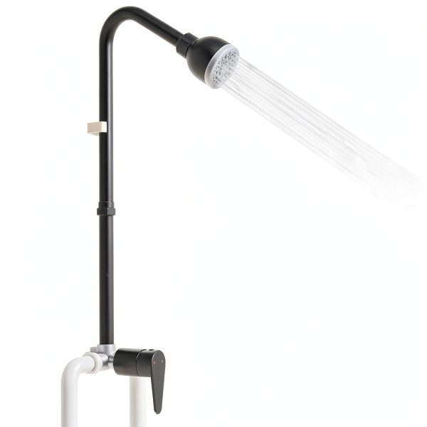 Outdoor Shower Kit Kitpop Matte Black Stainless Steel Wall-Mount Set-0
