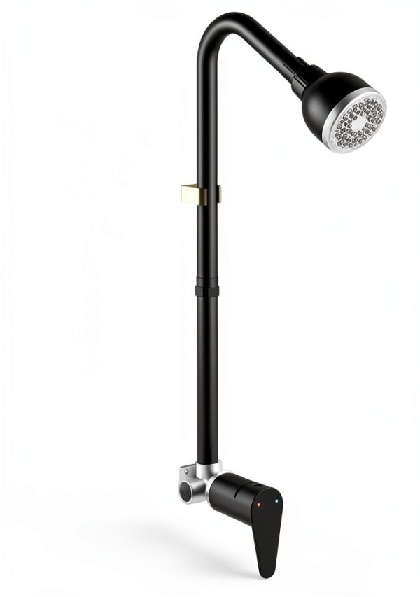 Outdoor Shower Kit Kitpop Matte Black Stainless Steel Wall-Mount Set-5