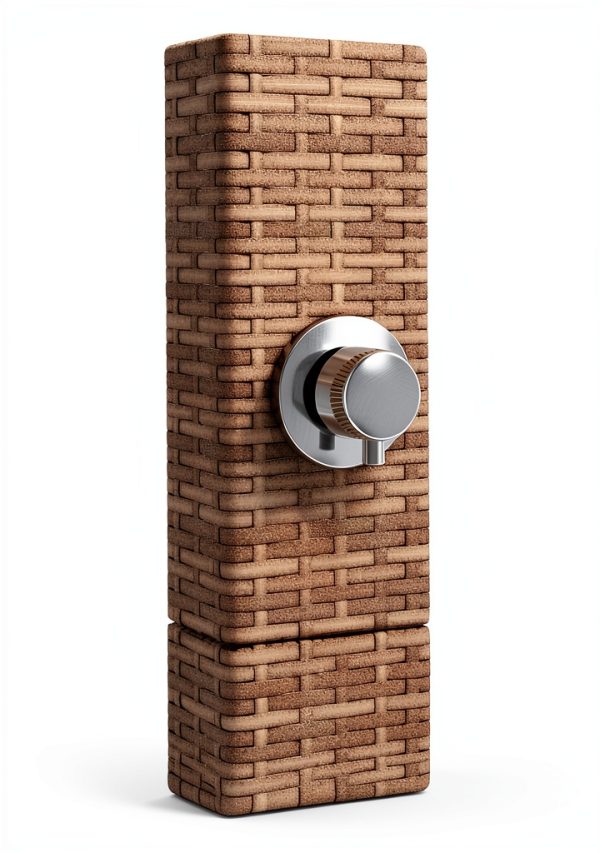 vidaXL Rustic Outdoor Shower Beige 19.7X21.7X88.2 in Made of Poly Rattan and Solid Acacia Wood Ideal for Patio Garden Showering Features Rotatable Adjustable Head Pool Freestanding Outside Swimming-7