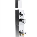 Bondi 316 Marine Grade Stainless Steel Outdoor Shower Panel-No Rust! Perfect for Swimming Pools, Backyards, Beach Houses, Resorts. Hot & Cold Water Connections, Wall Mounted or Freestanding Options.-0