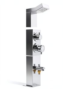 Bondi 316 Marine Grade Stainless Steel Outdoor Shower Panel-No Rust! Perfect for Swimming Pools, Backyards, Beach Houses, Resorts. Hot & Cold Water Connections, Wall Mounted or Freestanding Options.-0