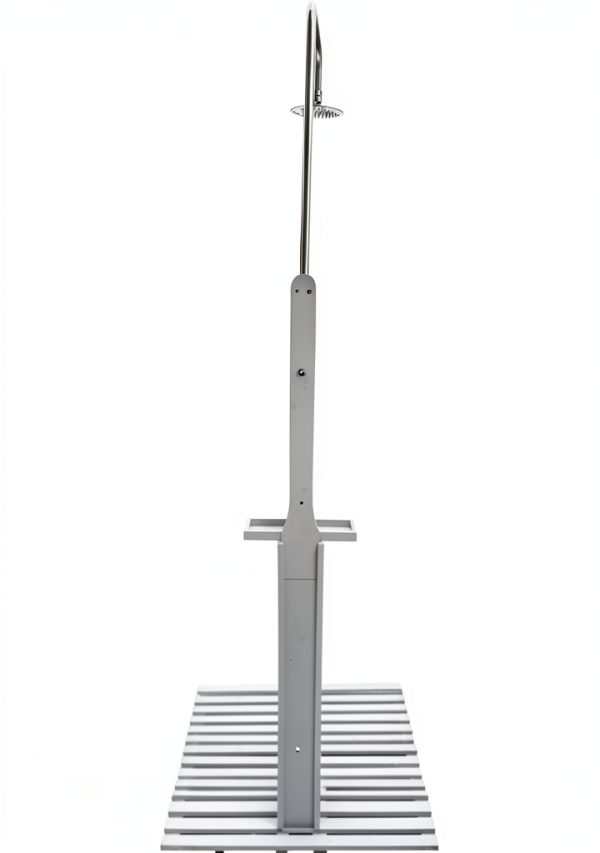 Outdoor Shower TURRIDU Station with Adjustable Pressure Shelf Gray-4