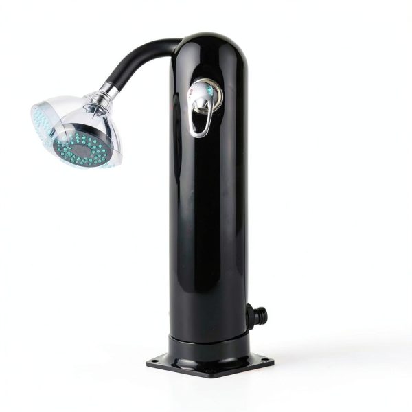 VINGLI 7FT Solar Heated Shower for Outdoor Pool Beach Spa, Black-2