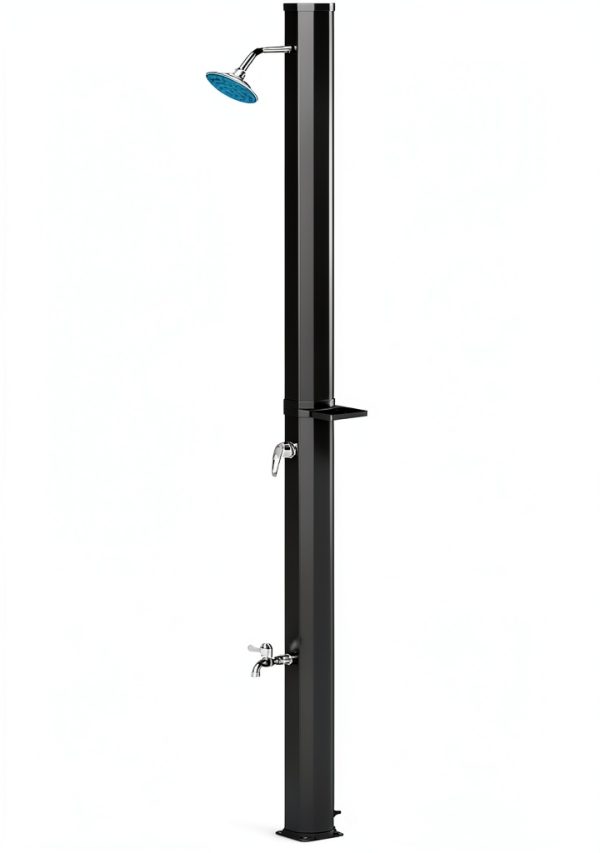 Outsunny 7.1FT Solar Heated Outdoor Shower 9.2 Gal with Rotating Head-0