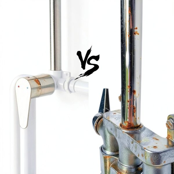 Outdoor Shower Kit Kitpop Brushed Nickel High Pressure Valve KP-OSBN8F-4
