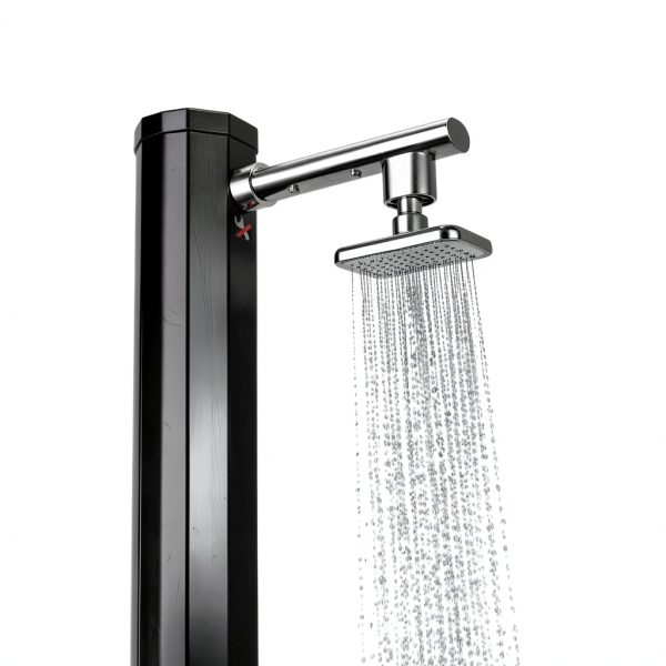 Solar Heated Shower XtremepowerUS 2-Section Outdoor 10 Gallon Black-1