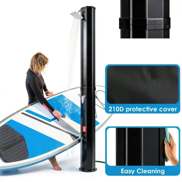 Solar Heated Shower TLSUNNY Outdoor Shower with 16 Gallon Capacity and-6