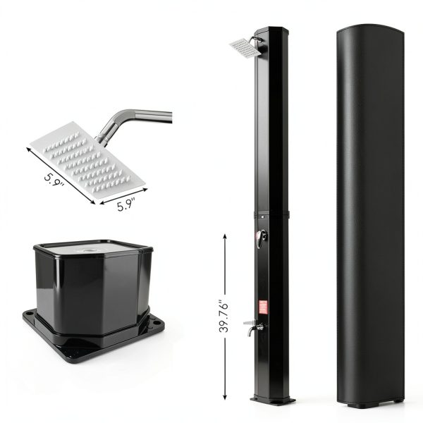 Solar Heated Shower TLSUNNY Outdoor Shower with 16 Gallon Capacity and-1
