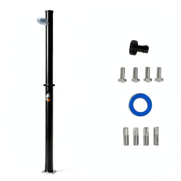 Solar Heated Outdoor Shower Goplus 5.3 Gallon 7.2ft Swivel Head-6