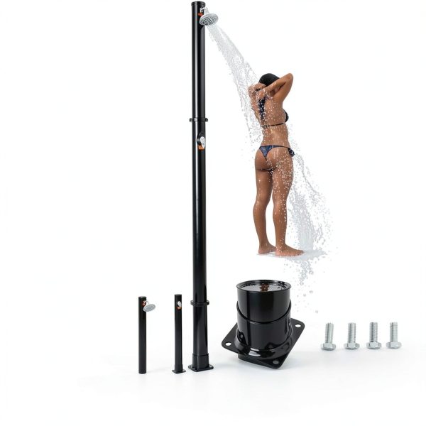 Solar Heated Outdoor Shower Goplus 5.3 Gallon 7.2ft Swivel Head-3
