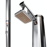 Solar Heated Shower XtremepowerUS 2-Section Outdoor 10 Gallon Black-0