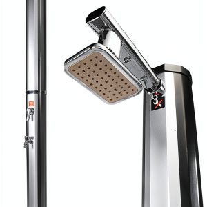 Solar Heated Shower XtremepowerUS 2-Section Outdoor 10 Gallon Black-0
