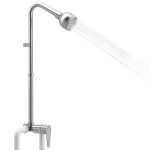 Kitpop Outdoor Shower Kit, Stainless Steel Shower Fixture Combo Set High Pressure Shower Head & Valve Controls, Environmentally Friendly, Outdoor Backyard Poolside Beach Spa, Polished Chrome-0