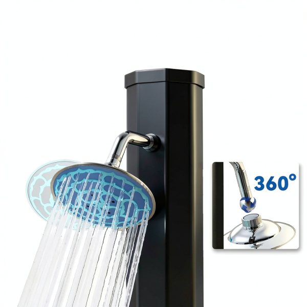 Outsunny 7.1FT Solar Heated Outdoor Shower 9.2 Gal with Rotating Head-3