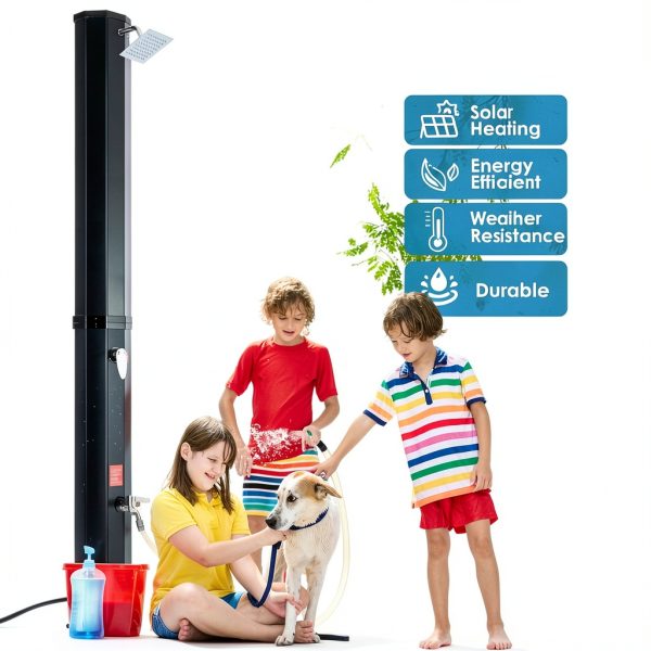 Solar Heated Shower TLSUNNY Outdoor Shower with 16 Gallon Capacity and-5