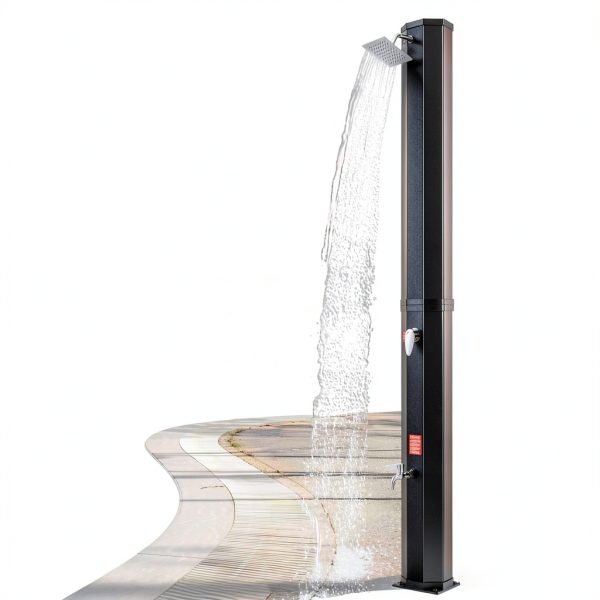 Solar Heated Shower TLSUNNY Outdoor Shower with 16 Gallon Capacity and-0